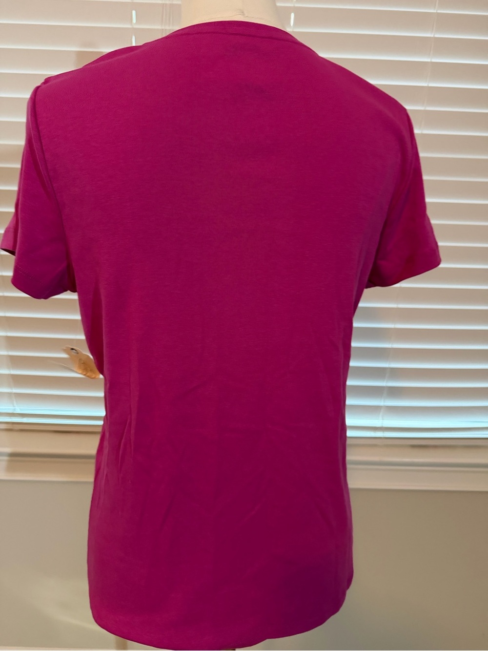 2 shirts. St. John's Bay Short Sleeve Crew Neck Top - Fuchsia & Green - Picture 5 of 8
